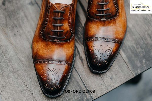 Giày da nam da bò hảo hạng Oxford O2108 004
