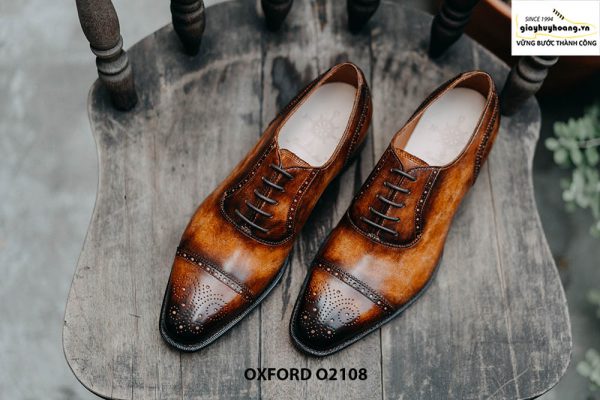 Giày da nam da bò hảo hạng Oxford O2108 001