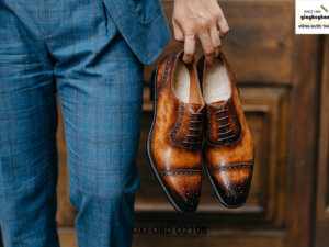 Giày da nam da bò hảo hạng Oxford O2108 002