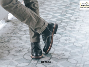 Giày da Boot nam cổ cao đen trẻ trung BT2084 001