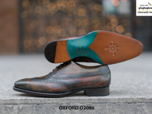 Giày tây nam đục lỗ chữ W siêu đẹp Oxford O2086 003