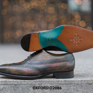 Giày tây nam đục lỗ chữ W siêu đẹp Oxford O2086 003