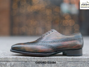 Giày tây nam đục lỗ chữ W siêu đẹp Oxford O2086 002