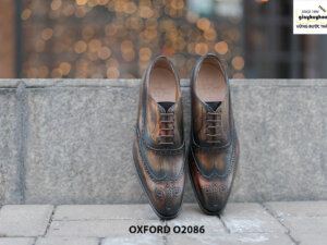 Giày tây nam đục lỗ chữ W siêu đẹp Oxford O2086 001