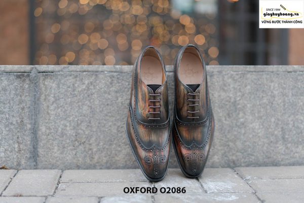Giày tây nam đục lỗ chữ W siêu đẹp Oxford O2086 001