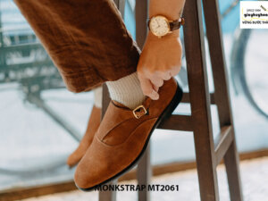 Giày tây nam 1 khoá da lộn Single Monkstrap MT2061 001