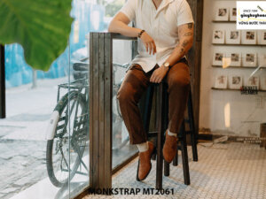 Giày tây nam 1 khoá da lộn Single Monkstrap MT2061 004