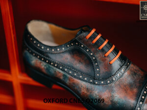 Giày tây nam đánh Patina 7 sắc màu Oxford O2069 005