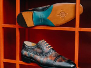 Giày tây nam đánh Patina 7 sắc màu Oxford O2069 003