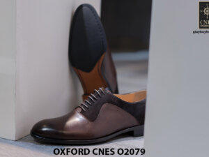 Giày da nam cao cấp phối nhung Oxford O2078 005