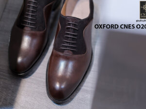 Giày da nam cao cấp phối nhung Oxford O2078 003