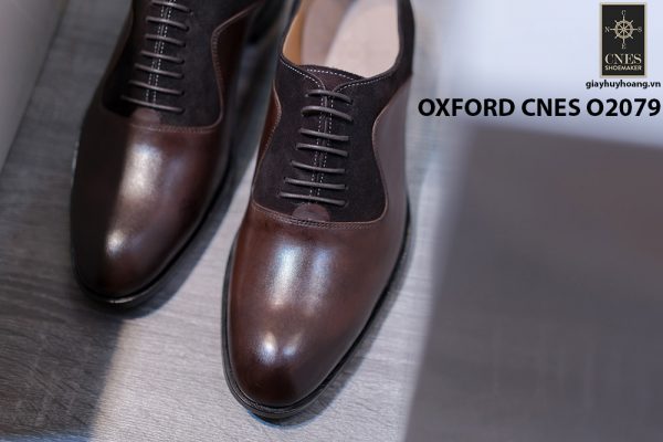 Giày da nam cao cấp phối nhung Oxford O2078 003