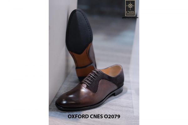 Giày da nam cao cấp phối nhung Oxford O2078 002