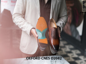 Giày tây nam mũi trơn không hoạ tiết Oxford O2082 005