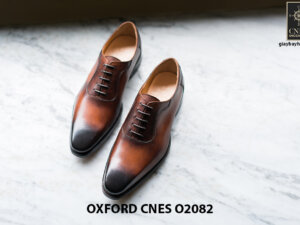 Giày tây nam mũi trơn không hoạ tiết Oxford O2082 001