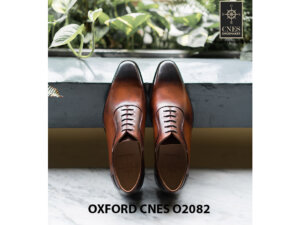 Giày tây nam mũi trơn không hoạ tiết Oxford O2082 002