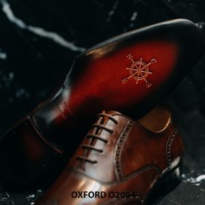 Giày tây nam da mịn bóng loáng đẹp Oxford O2094 0016