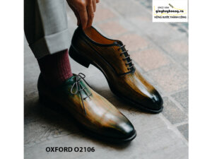 Giày da nam 7 màu đánh Patina Oxford O2106 005