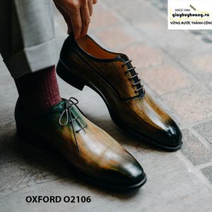Giày da nam 7 màu đánh Patina Oxford O2106 005