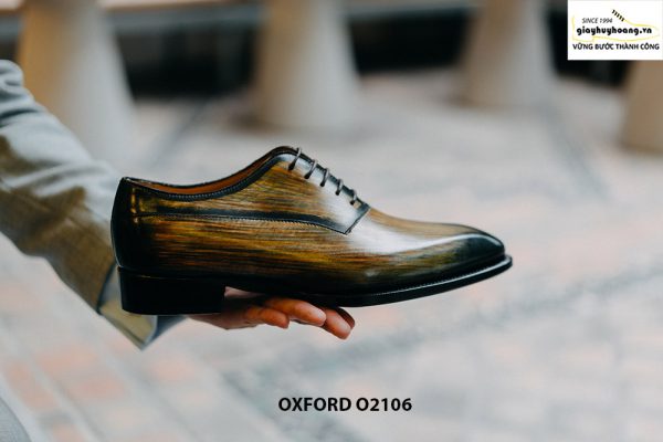 Giày da nam 7 màu đánh Patina Oxford O2106 004