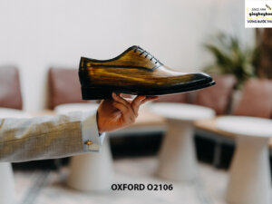 Giày da nam 7 màu đánh Patina Oxford O2106 003