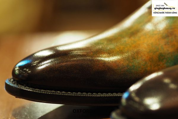 Giày tây nam đánh patina nghệ thuật Oxford O2088 005