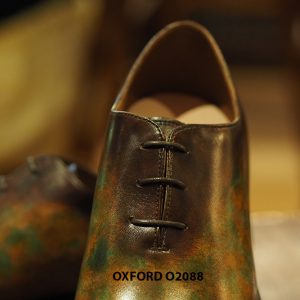 Giày tây nam đánh patina nghệ thuật Oxford O2088 004