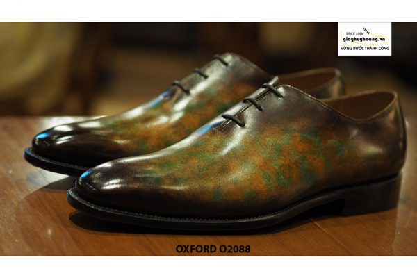 Giày tây nam đánh patina nghệ thuật Oxford O2088 001