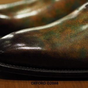 Giày tây nam đánh patina nghệ thuật Oxford O2088 002
