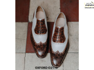 Giày da nam chính hãng 2 màu Oxford O2110 005