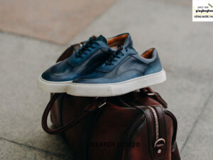 Giày da nam thể thao thủ công handmade Sneaker SK2020 003