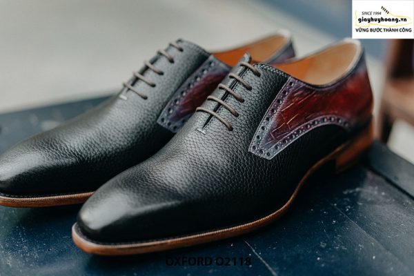 Giày da nam phong cách từ da bê hột Oxford O2118 003