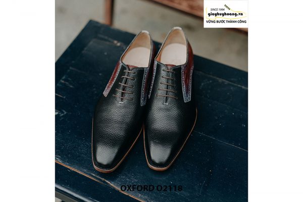 Giày da nam phong cách từ da bê hột Oxford O2118 001