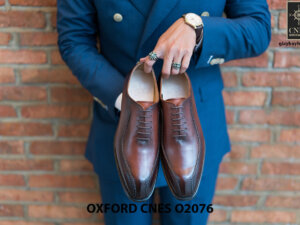 Giày da nam thiết kế độc đáo Oxford O2076 001