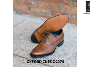 Giày da nam mũi trơn bóng Oxford O2075 004