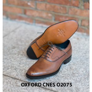 Giày da nam mũi trơn bóng Oxford O2075 004