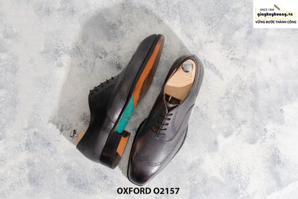 Giày tây nam từ da bê nhập Ý Italia Oxford O2157 004