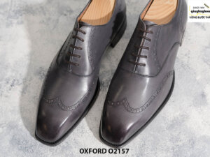 Giày tây nam từ da bê nhập Ý Italia Oxford O2157 001