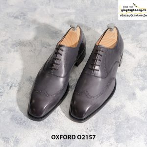 Giày tây nam từ da bê nhập Ý Italia Oxford O2157 002