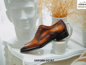 Giày tây nam da bò thật cao cấp Oxford O2167 007