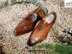 Giày tây nam da trơn thiết kế táo bạo Oxford O2176 004