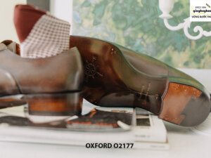 Giày tây nam thiết kế may chỉ trong Oxford O2177 006