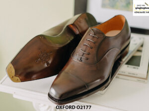 Giày tây nam thiết kế may chỉ trong Oxford O2177 003