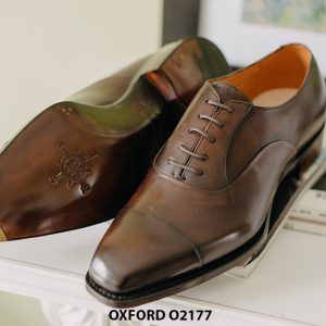 Giày tây nam thiết kế may chỉ trong Oxford O2177 003