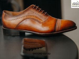 Giày tây nam da bê nhập ý italy Oxford O2132 004