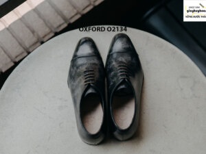 Giày tây nam thủ công da bê mịn đẹp Oxford O2134 007