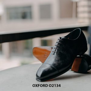Giày tây nam thủ công da bê mịn đẹp Oxford O2134 006