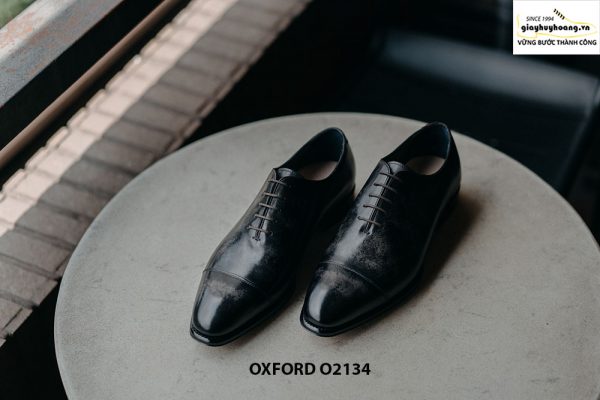 Giày tây nam thủ công da bê mịn đẹp Oxford O2134 001