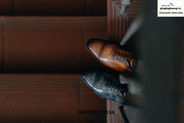 Giày tây nam thủ công da bê mịn đẹp Oxford O2134 005