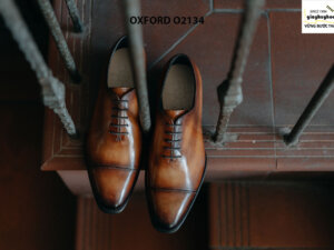 Giày tây nam thủ công da bê mịn đẹp Oxford O2134 003